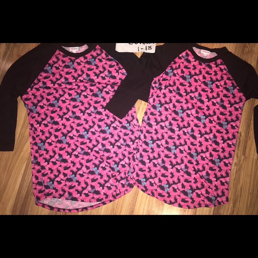 Lularoe butterfly randy set large and xxs